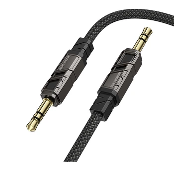Аудиокабель BOROFONE BL22 3.5mm male to 3.5mm male, TPE, 1m, Black 6941991117725
