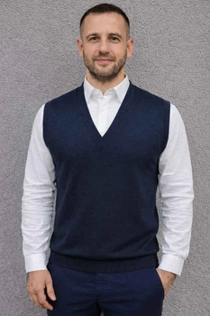 Жилетка мужская Triko 3015-5 XL темно-синяя