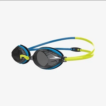 Очки для плавания Speedo жёлтые синие унисекс с поликарбонатными линзами для предотвращения запотевания