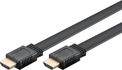 Кабель Goobay Flat Series 1.4 Full HD 3D ARC HDMI - HDMI 1.5 м Black (4040849610776)