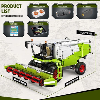 Конструктор Mould King 17014 Зерноуборочный комбайн с дистанционным управлением 1265 элементов