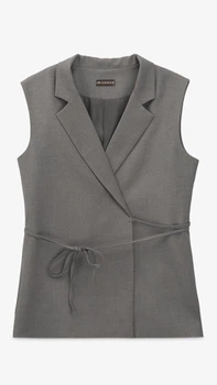 Жилет классический однотонный женский 2606 3XL Серый shop (2000999427176)