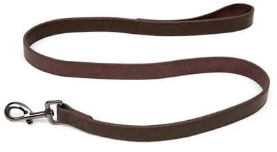 Smycz dla psa Paw Love skórzana L 120 x 2.5 cm Ciemno-brązowa (5714156139136)