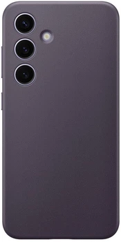 Чехол противоударный кожаный Vegan Leather Case для Samsung Galaxy S24 (S921) Dark Violet