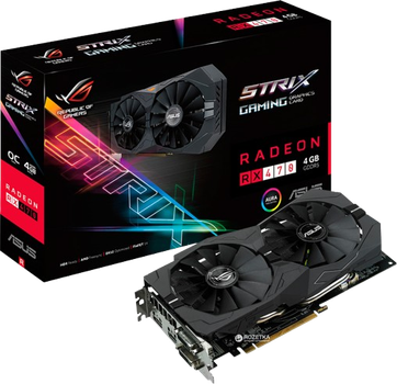 Видеокарта AMD Radeon RX 470 4GB Asus ROG Strix Gaming OC (ROG-STRIX-RX470-O4G-GAMING) Б/У