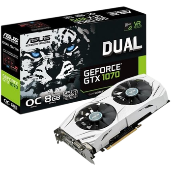 Видеокарта GeForce GTX 1070 8GB Asus Dual OC (DUAL-GTX1070-O8G) Б/У