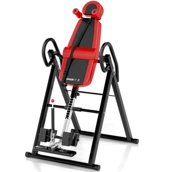Інверсійний стіл складаний InverFit до 150 кг, червоний
