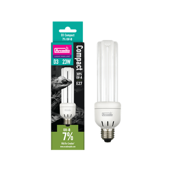 ARCADIA D3 COMPACT BULB 7% UVB 23 WATT (R2100270) ультрафіолетова лампа для рептилій