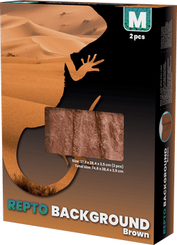 Задній фон для тераріуму REPTO BACKGROUND BROWN 76X30X30 (R1100725)