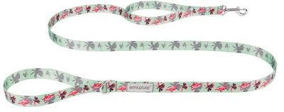 Smycz regulowana dla psów Amiplay BeHappy XL 150 cm Flamingo (5907563281912)