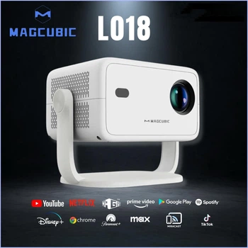 Смарт Проектор Magcubic L018 4K 650ANSI Домашній кінотеатр, TV Box, WIFI 6 з автофокусом + пульт дистанційного керування