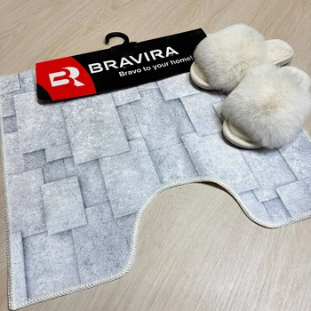 Коврик под унитаз Bravira серия Digital Velvet 50х60см R133 BR-R133_50x60_U