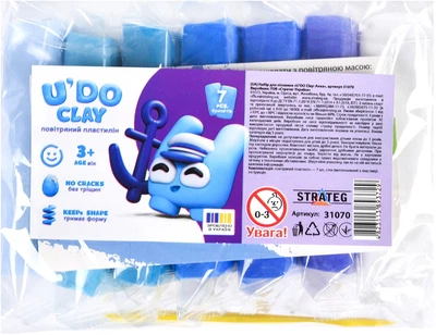 Набір для ліплення  Strateg UDO Clay: Аква (31070) (4823113893729)