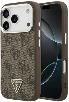 Панель Guess 4G Triangle Logo MagSafe для Apple iPhone 17 Pro Brown (3666339517618)