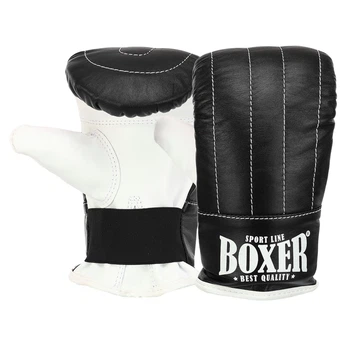 Снарядные перчатки кожаные на резинке размер L кожа BOXER черный 2014