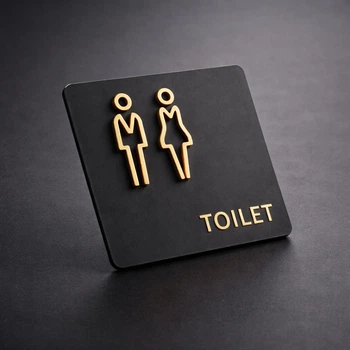 Табличка на дверь «Туалет» TOILET, навигационная вывеска для санузла и общественных пространств (124389940)