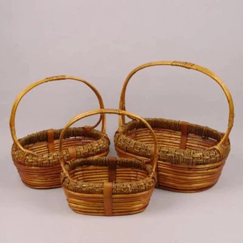 Комплект терракотовых корзинок из лозы 3 шт. 45999