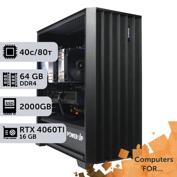 Компьютер Power Up #6 для Blender/Xeon E5 2690 v4 x2/64 GB/SSD 2TB/GeForce RTX 4060Ti 16GB специальная конфигурация для проектирования машиностроения и инженерии