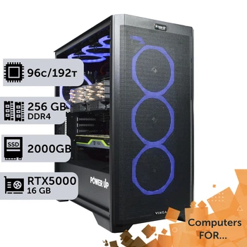 Компьютер Power Up #14 для REVIT/AMD EPYC 7642 x2/256 GB/SSD 2TB/NVIDIA Quadro RTX5000 16GBдля проектирования и инженерии оптимизирован для работы с CAD-программами предназначенными для 2D и 3D-проектирования