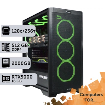 Компьютер Power Up #2 для ANSYS/AMD EPYC 7702 x2/512 GB/SSD 2TB/NVIDIA Quadro RTX5000 16GBдля машиностроения и сложных вычислений в области машиностроения сложного моделирования и вычислительного анализа