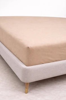 Простыня на резинке по периметру Ecotton SB-109 Light Beige Фланель 140х200 см (25561_000)