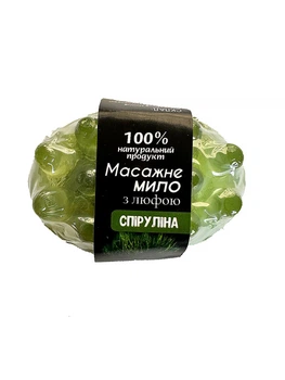 Натуральное мыло-скраб с люфой с ароматом Спирулины