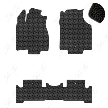 Комплект ковриков в салон Star-Tex на Acura MDX II (2006 - 2013) EVA/Капля Черный