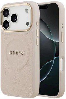 Панель Guess Peony Hot Stamp MagSafe для Apple iPhone 17 Pro Pink (3666339519858)