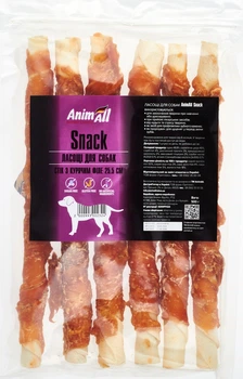 Лакомство AnimAll Snack сток с куриным филе 25.5x3 см для собак, 500 г (6 шт) (2000993002324)