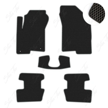 Комплект ковриков в салон Star-Tex на Jeep Compass I (MK49) (2006 - 2016) EVA/Ромб Черный + Серый