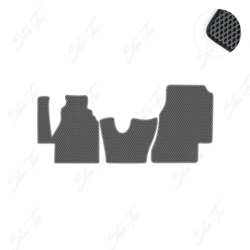 Комплект ковриков Star-Tex на 1-й ряд на Volkswagen LT (1996 - 2006) EVA/Ромб Серый