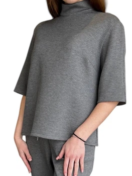 Кофта с коротким рукавом lips Tricot 46 серый B500
