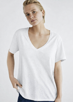 Футболка из льна Massimo Dutti 6862895251c54 M белая (100004896)