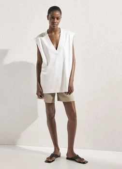 Жилет оверсайз Massimo Dutti 6814711711c54 L білий (100004793)