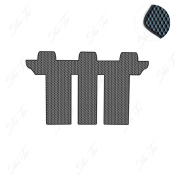 Коврики Star-Tex на 3-й ряд на Citroen C8 (2002 - 2014) EVA/Сота большая Серый + Черный