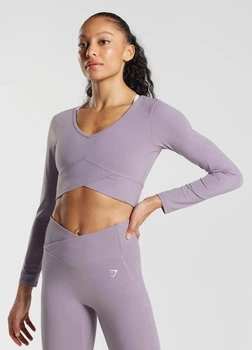 Спортивний лонгслів Gymshark b4a8f1c54 XS ліловий (100004806)