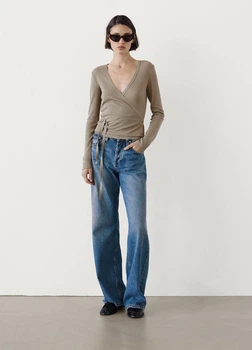 Джемпер у рубчик Massimo Dutti 6254107830c54 XS бежевий (100004818)