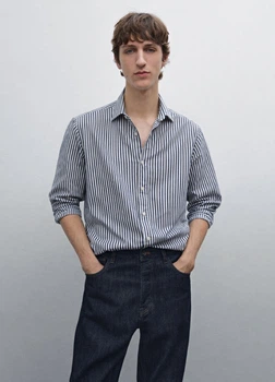 Рубашка из хлопка Massimo Dutti 116418401c54 S комбинированная (100005029)