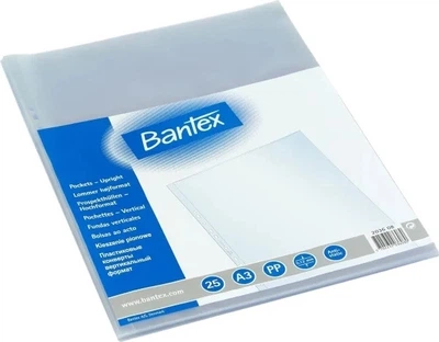 Zestaw koszulek Bantex A3 0.12 mm 25 szt Transparent 400005480 (4005546889252)