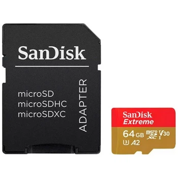 Карта памяти SanDisk 64GB microSD class 10 UHS-I Extreme For Action Cams and Dro (SDSQXAH-064G-GN6AA) SANDISK SDSQXAH-064G-GN6AA 922514