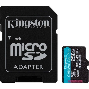 Карта памяти Kingston 256GB microSDXC сlass 10 UHS-I U3 V30 A2 Canvas Go Plus G4 (SDCG4/256GB) Kingston SDCG4/256GB 913651