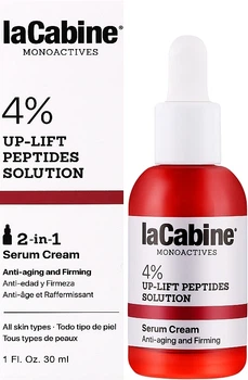 Антивозрастная крем-сыворотка для упругости и эластичности кожи 4% Up-Lift Peptides 2 in 1 Serum LaCabine 30 мл