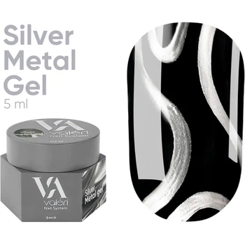 Гель фарба VALERI Silver Metal Gel 5 мл