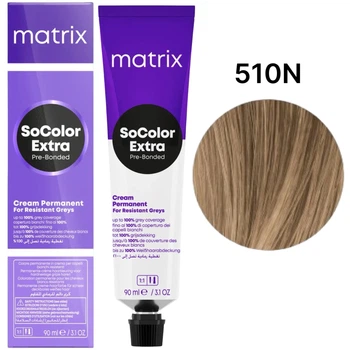 Крем-фарба для сивого волосся Matrix SoColor Pre-Bonded Extra Coverage 510N - Натуральний дуже-дуже світлий блондин 90 мл