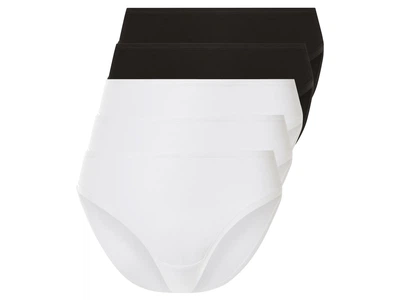Трусики-слип набор 5 шт. хлопковые для женщины Esmara LYCRA® 464786 S черный, белый