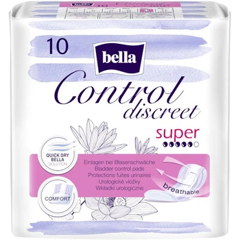 Жіночі урологічні прокладки Bella Control Discreet Super (5 крапель) 10 шт.