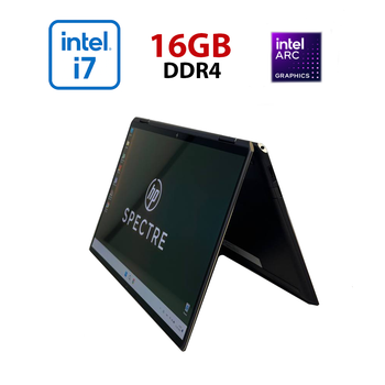 Игровой ультрабук-трансформер HP Spectre x360 16-f2023dx / 16" (13840x2400) IPS Touch / Intel Core i7-1260P (12 (16) ядер по 2.1 - 4.7 GHz) / 16 GB DDR4 / 512 GB SSD / Intel Arc A370M, 4 GB GDDR6, 64-bit б/у
