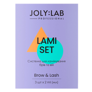 JolyLab Система для ламинирования бровей и ресниц 3 Шага в одном наборе, 3*2 мл