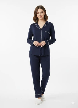 Піжамна сорочка H&M S Темно-синій 0998802_темн.син