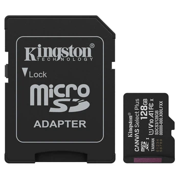 Карта памяти Kingston microSD 128GB C10 UHS-I A1 V10 R150MB/s + SD (SDCS3/128GB)